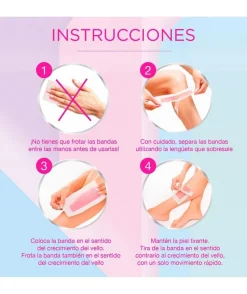 Bandas De Cera Depilatoria Fria Piel Sensible 20Uds.