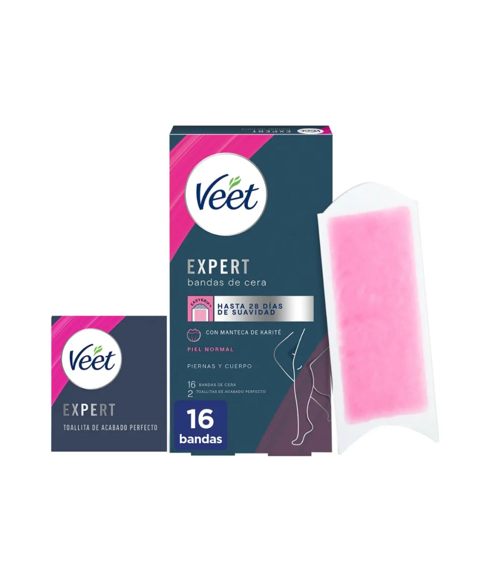 Bandas Depilatorias Expert Pierna Y Cuerpo Piel Normal 16 Unid.