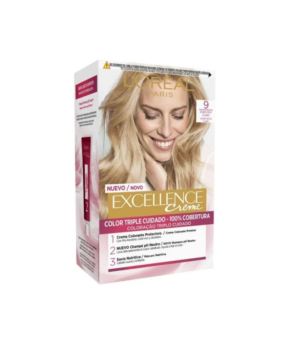 Excellence Creme Tinte 9 Rubio Muy Claro