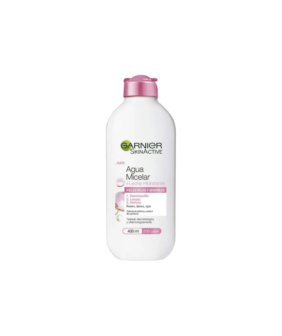 Garnier Skin Active Agua Micelar Desmaquillante Pieles Secas Y Sensibles - 400 Ml