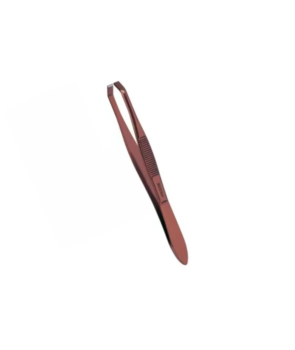 Pinza De Depilar Punta Cangrejo Cobreada 8.3 Cm