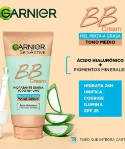 Skin Active Bb Cream Piel Mixta A Grasa Tono Medio