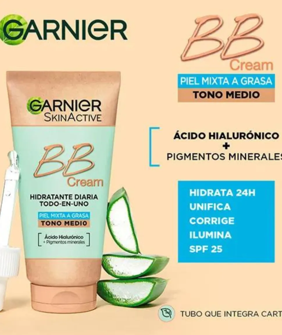 Skin Active Bb Cream Piel Mixta A Grasa Tono Medio